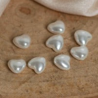 Uncut Heart Shape Pearl Beads | UC08