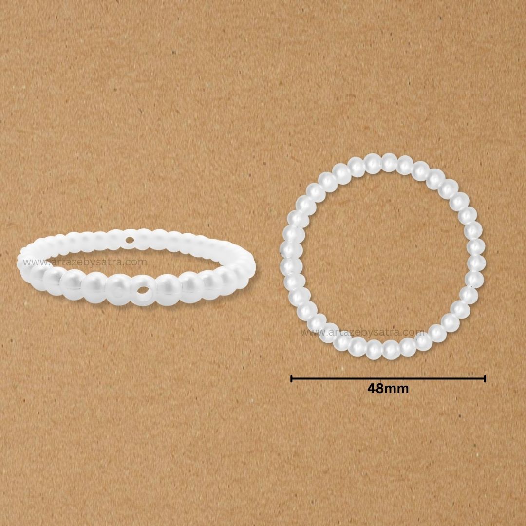 2 Hole Designer Plastic Pearl Ring | Size : 48mm | Qty : 500g | PC58