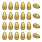 Golden Drop Shape Plastic Beads (1 Hole) | Size : 20mm | Qty : 10pcs | PB203