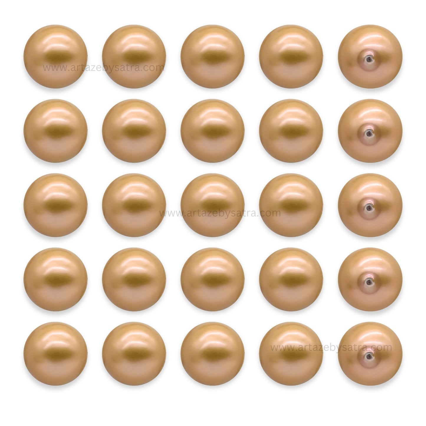 Matt Round Shape Plastic Beads (1 Hole) | Size : 20mm | Qty : 6pcs | PB206