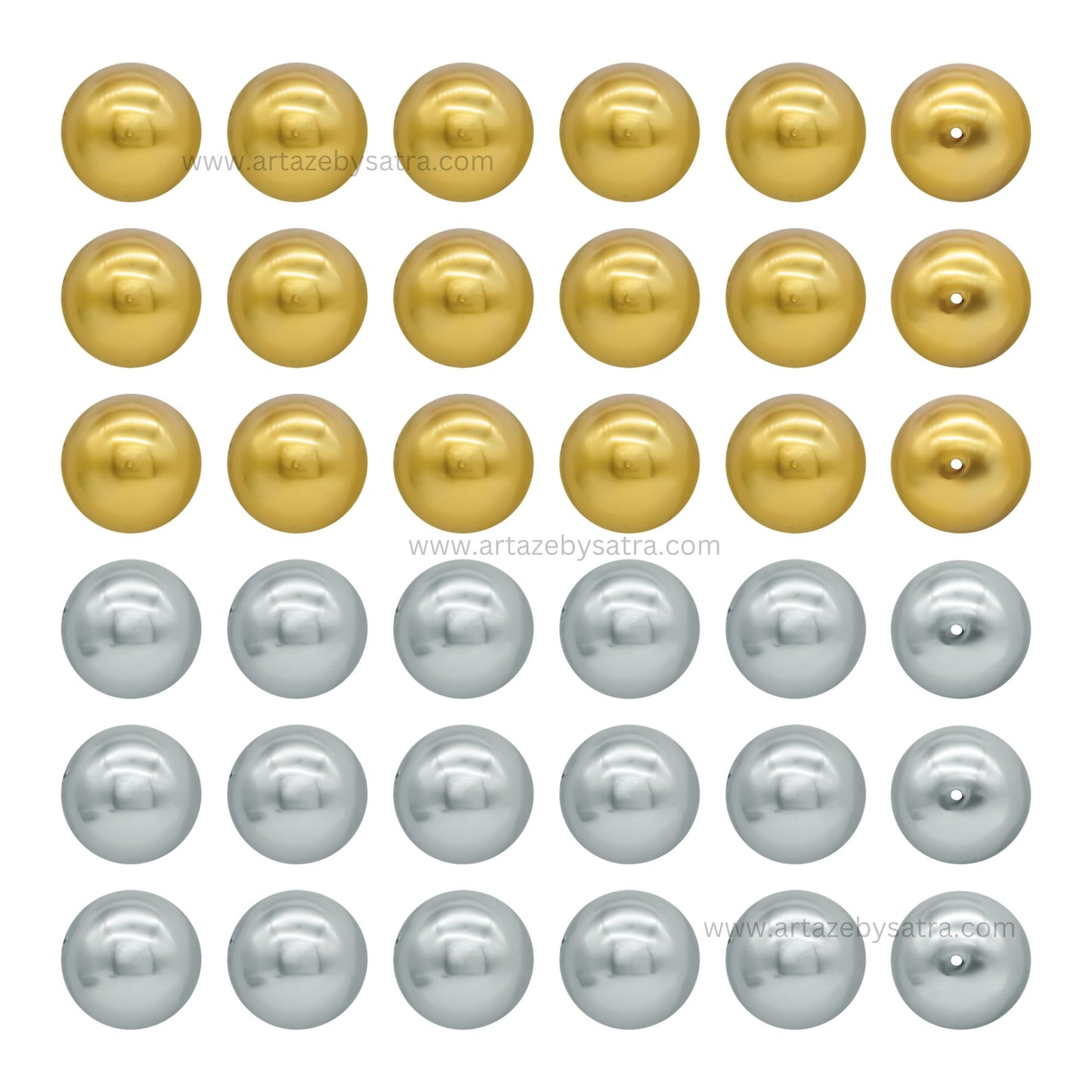2 Hole Round Shape Matt Plastic Beads | PB205