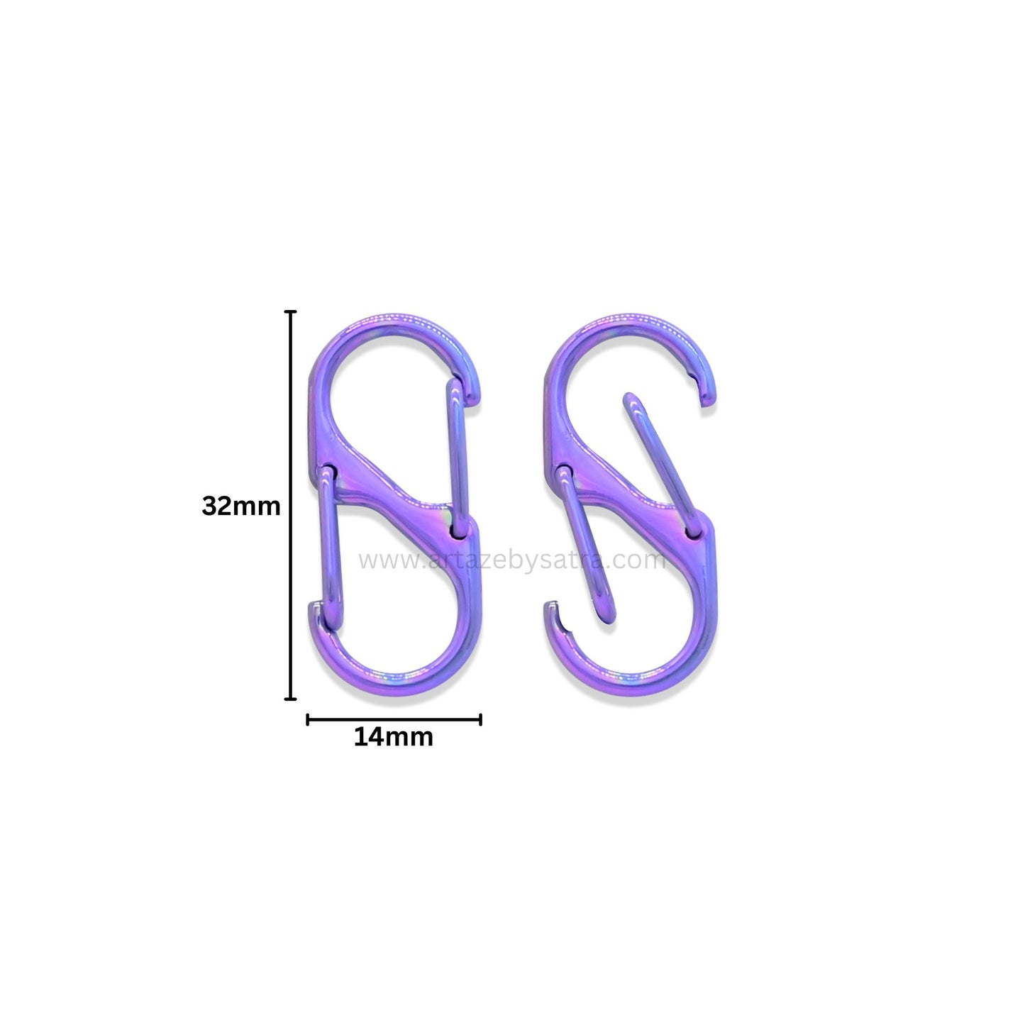 Assorted S-Biners | Size : 32mm | Qty : 6pcs | BF128