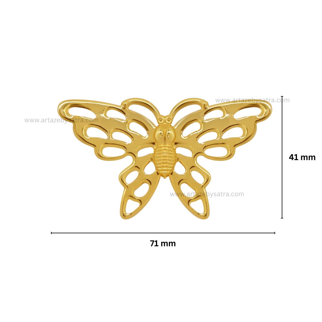 Butterfly Metal Art | Size : 41mm | Qty : 20pcs | F-6-14 | MA10