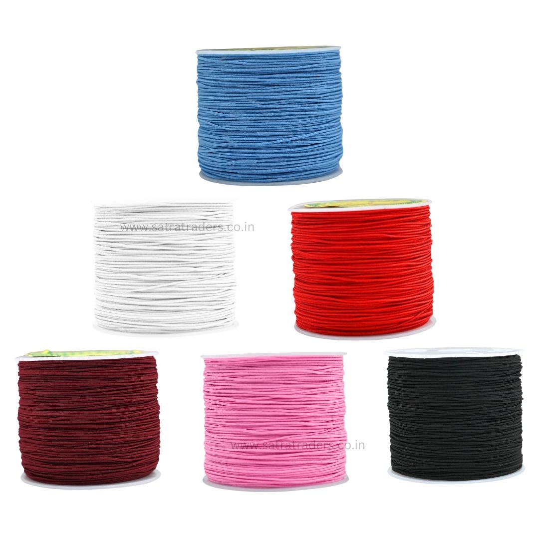 Jewelry Elastic Thread | Size : 1mm | Qty : Approx 40mtr