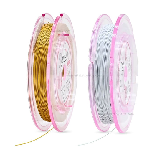 Gair Wire-Stainless Steel Coated out DIA | Size : 0.45mm | Qty : Approx 100mtr per roll