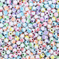 Om Pastel Plastic Beads | Size : 6mm | PB03