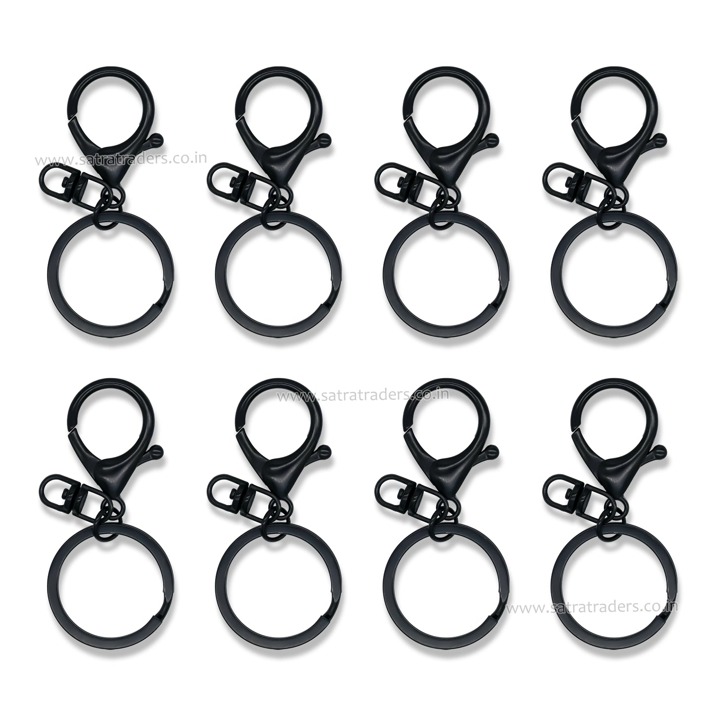 Matt Black Lobster Claw Clasp | Size : 67mm | Qty : 10pcs | BF136