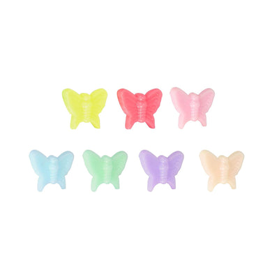 Assorted Tail Butterfly Pastel Plastic Beads | Size: 15mm