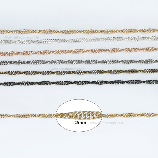 Iron Chain (Indian Plating) | Size : 2mm | IP09