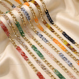 Acrylic & Aluminium Link Chain | Size : 14mm | Qty : 1mtr | AC30