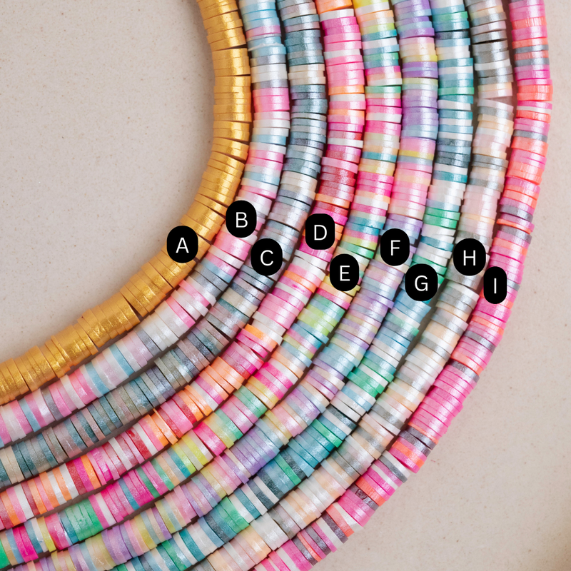 Shiny Rainbow Fimo Beads | 6mm | 1string