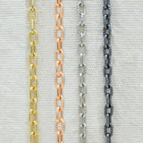 Aluminium Chain | Size : W-4mm H-7mm | Qty : 1mtr | JT-19-35-43