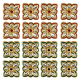Meenakari Kundan Beads Connector | Size : 24mm | Qty : 4pcs | MKB51