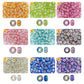 Rainbow European Acrylic Pearl Charm Spacer Beads | Size : 12mm | Qty : 12pcs | PB42