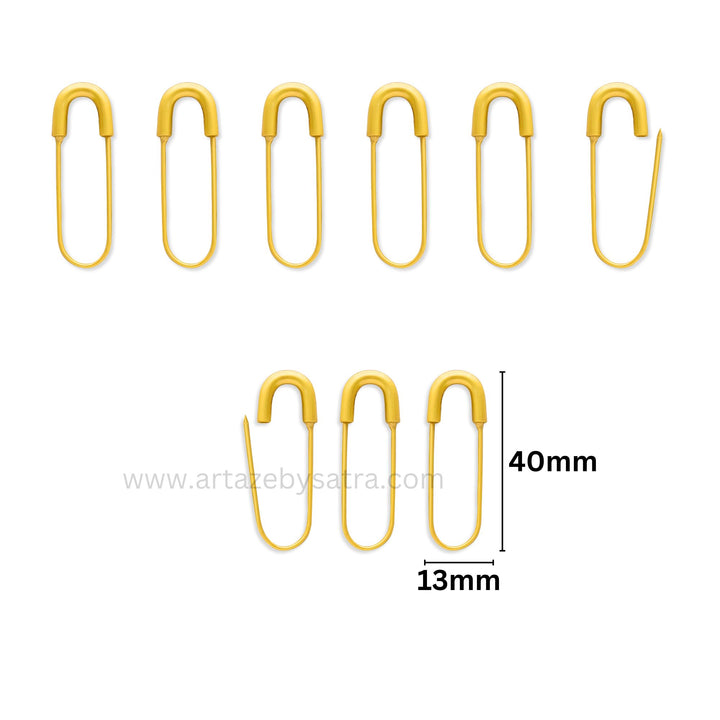 Safety Brooch Metal Lock Pin | Size : 40mm | Qty : 2pcs