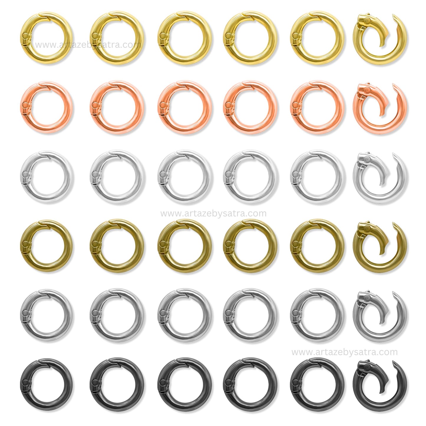 Round Snap Spring Gate Rings | Size : 25mm | BF117