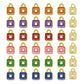 Mini Padlock Enamel Charms | Size : 8mm | Qty : 12pcs