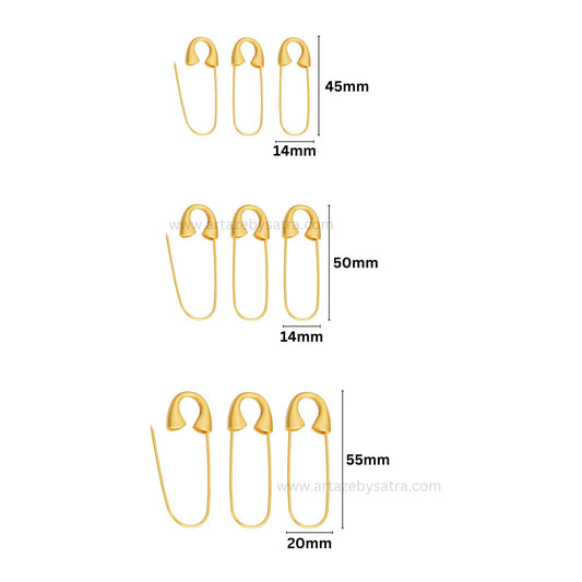 Safety Brooch Metal Lock Pin | Qty : 2pcs | BP02