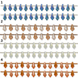 Crystal Charm Drop Beads | Size : 12mm | Qty : 1 line-approx 50pcs | GB12