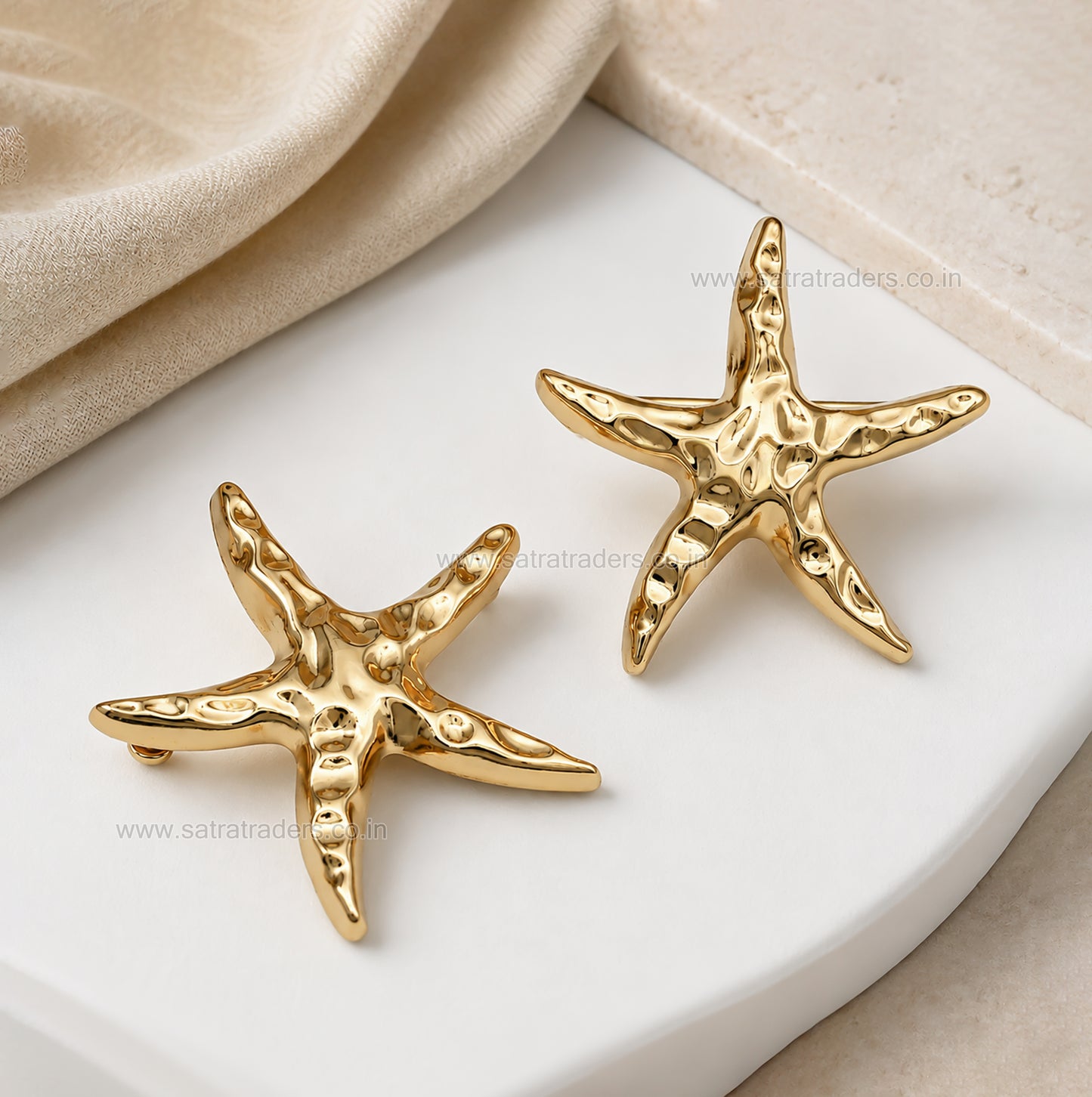 Textured Starfish Slider Buckle | Qty : 2pcs