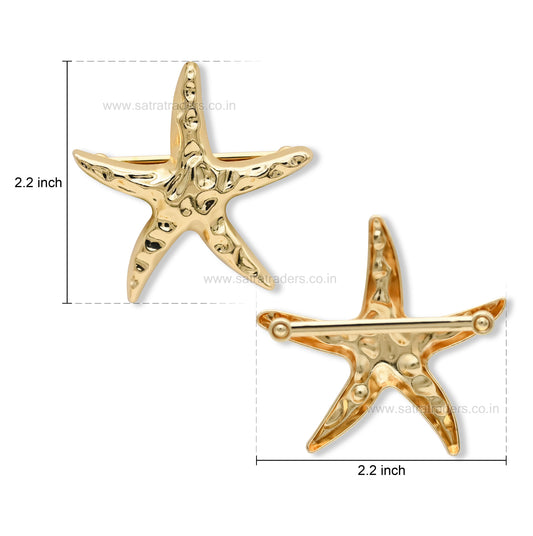 Textured Starfish Slider Buckle | Qty : 2pcs