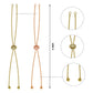 Brass Adjustable Slider Chain With End Stopper Bracelet | Size : 4inch | Qty : 2pcs | B03