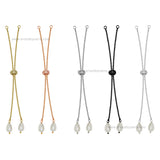 Adjustable Slider Chain With Drop Pearl Stopper Bracelet | Size : 4inch | Qty : 10pcs | B04