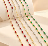 Gemstone Link Brass Chain | Size : 1m | BC1004
