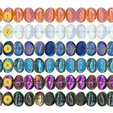 Sunburst Glass Square Beads | Size : 16mm | Qty : 1per line-approx 50pcs | GB14