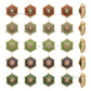 Hexagonal Meenakari Beads | Size : 18mm | Qty : 12pcs