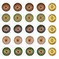 Meenakari Kundan Beads | Size : 23mm | Qty : 6pcs | C-602