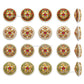 Meenakari Kundan Beads | Size : 20mm | Qty : 12pcs | C-924