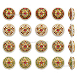 Meenakari Kundan Beads | Size : 20mm | Qty : 12pcs | C-924