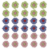 1 Hole Self Design Ceramic Flower | Size : 28mm | Qty : 10pcs | CF02