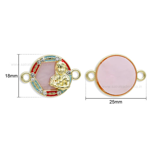 Bal Gopal Rakhi Connector Charm | Size : 18mm | Qty : 10pcs | CHE163