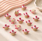 Pink Teapot Charm | Size : 15mm | Qty : 1pc | CHE178