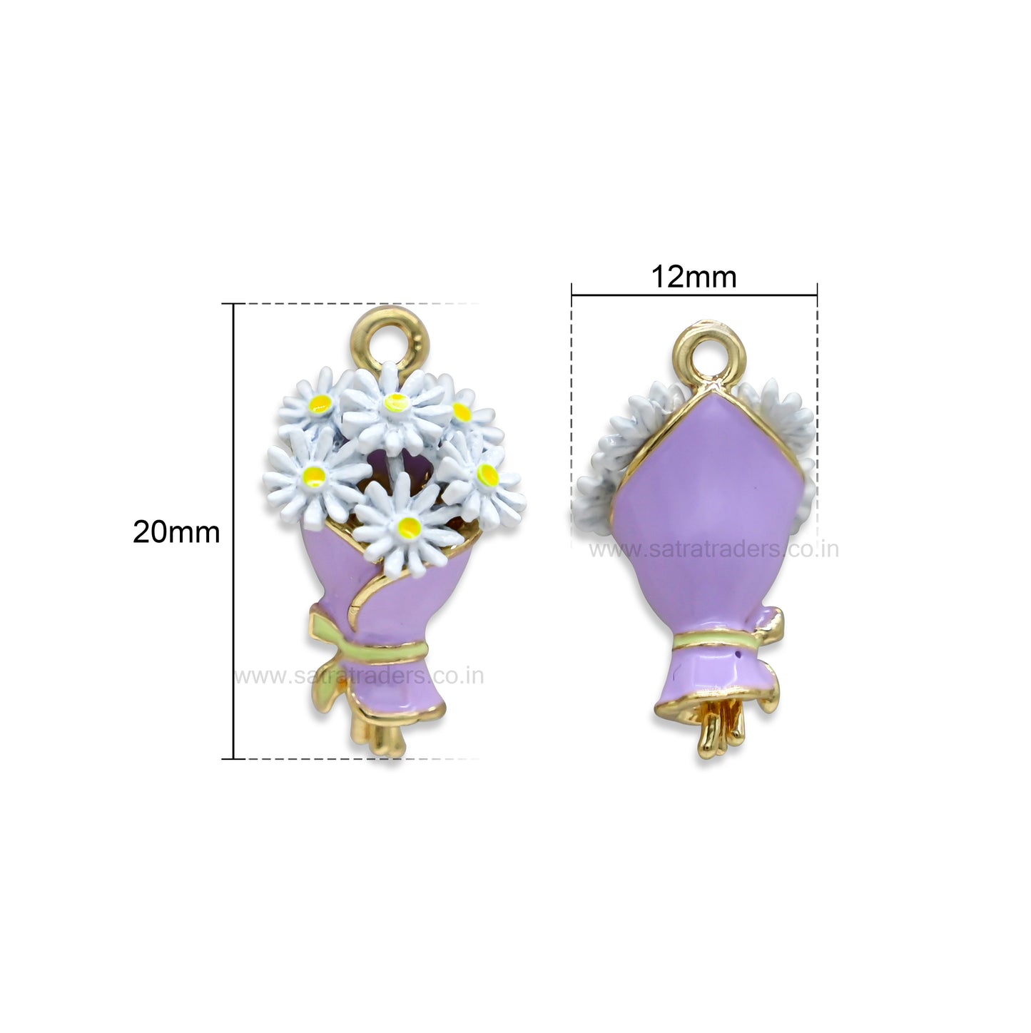 Daisy Flower Bouquet Charm | Qty : 1pcs | CHE183