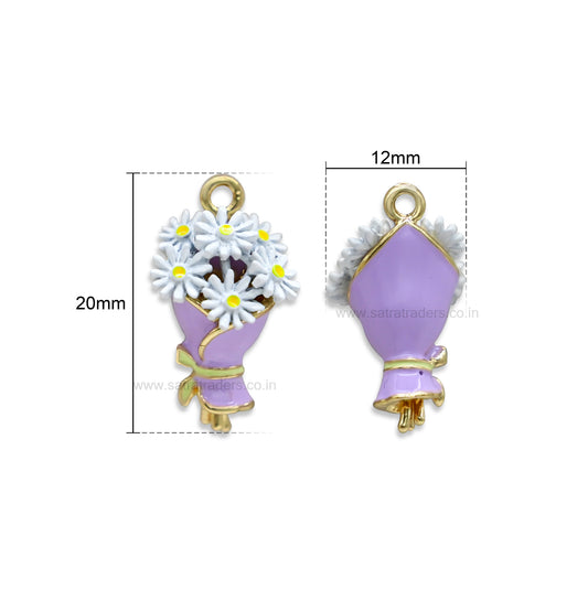 Daisy Flower Bouquet Charm | Qty : 1pcs | CHE183