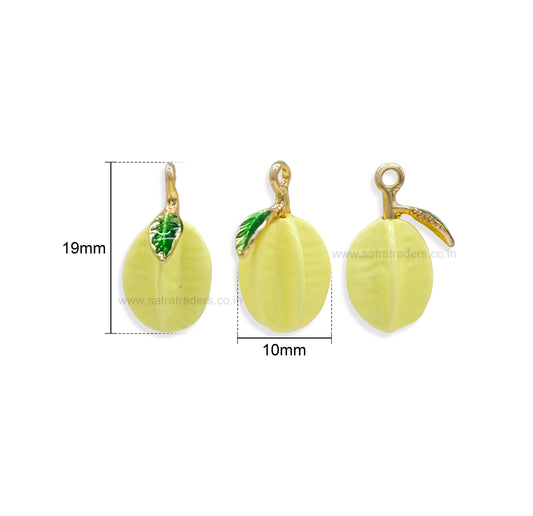 Star Fruit Charm | Size : 19mm | Qty : 1pc | CHE192