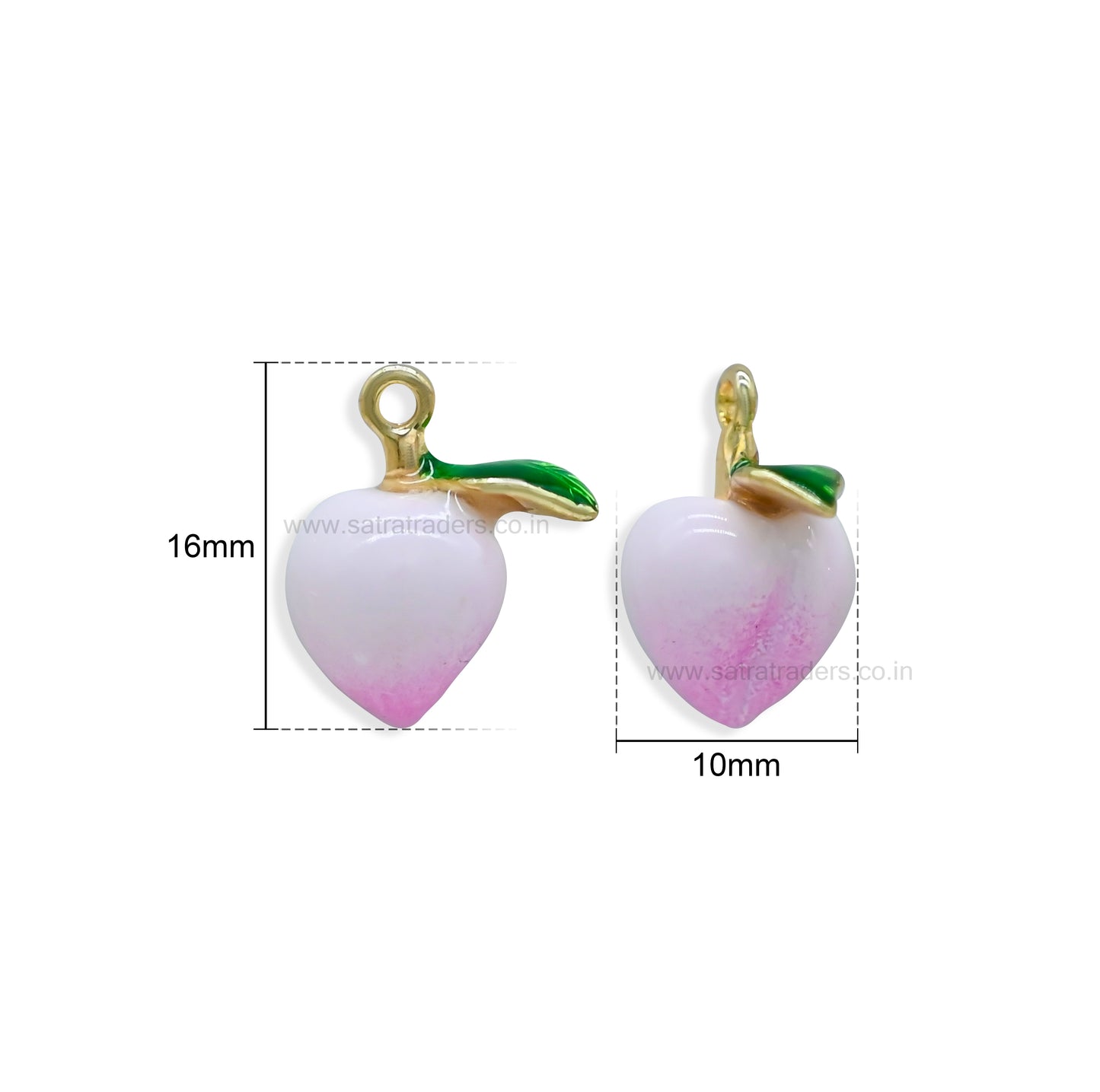 Peach Fruit Charm | Size : 16mm | Qty : 1pc | CHE197