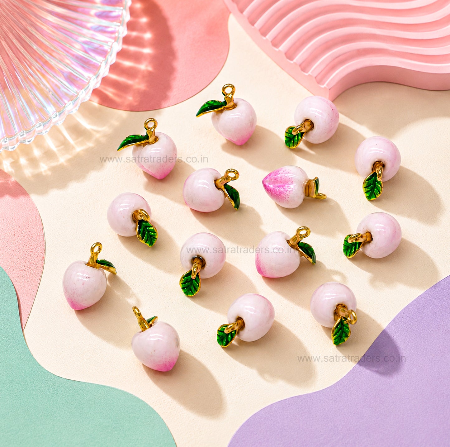 Peach Fruit Charm | Size : 16mm | Qty : 1pc | CHE197