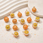 Orange Fruit Charm | Size : 13mm | Qty : 1pcs | CHE196