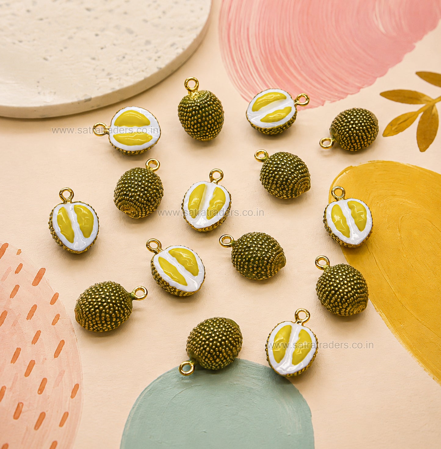 Jackfruit Fruit Charm | Size : 17mm | Qty : 1pcs | CHE199