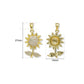 Sunflower Anti-Tarnish Charm | Size : 27mm | Qty : 1pc |CHL180