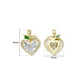 Sparkling Apple Heart Crystal Anti-Tarnish Charm | Size : 20mm | Qty : 1pc | CHL185