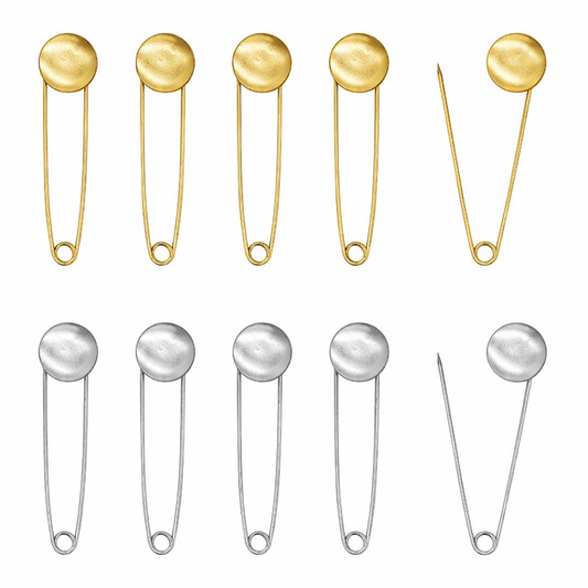 Round Brooch Pin | Size : 77mm | Qty : 6pcs | BP05