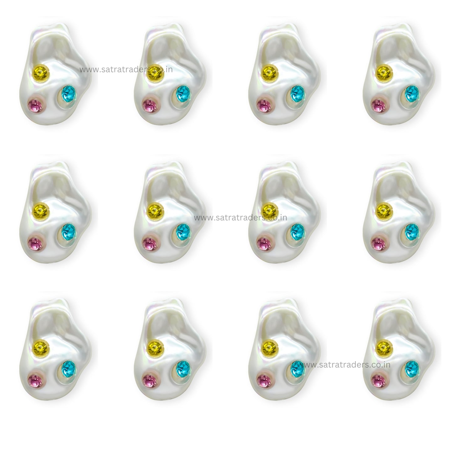 Uncut Stone Beads | Size : 15mm | Qty : 6pcs | UC31