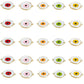 Evil Eye Connector Charms  | Size : 20mm | 04pcs