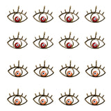 Eyelash Evil Eye Enamel Charms | Size : H 12mm W 21mm | 6PCS