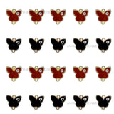 Evil Eye Butterfly Enamel Charms | Size : 17mm Ring : 17mm | 6pcs